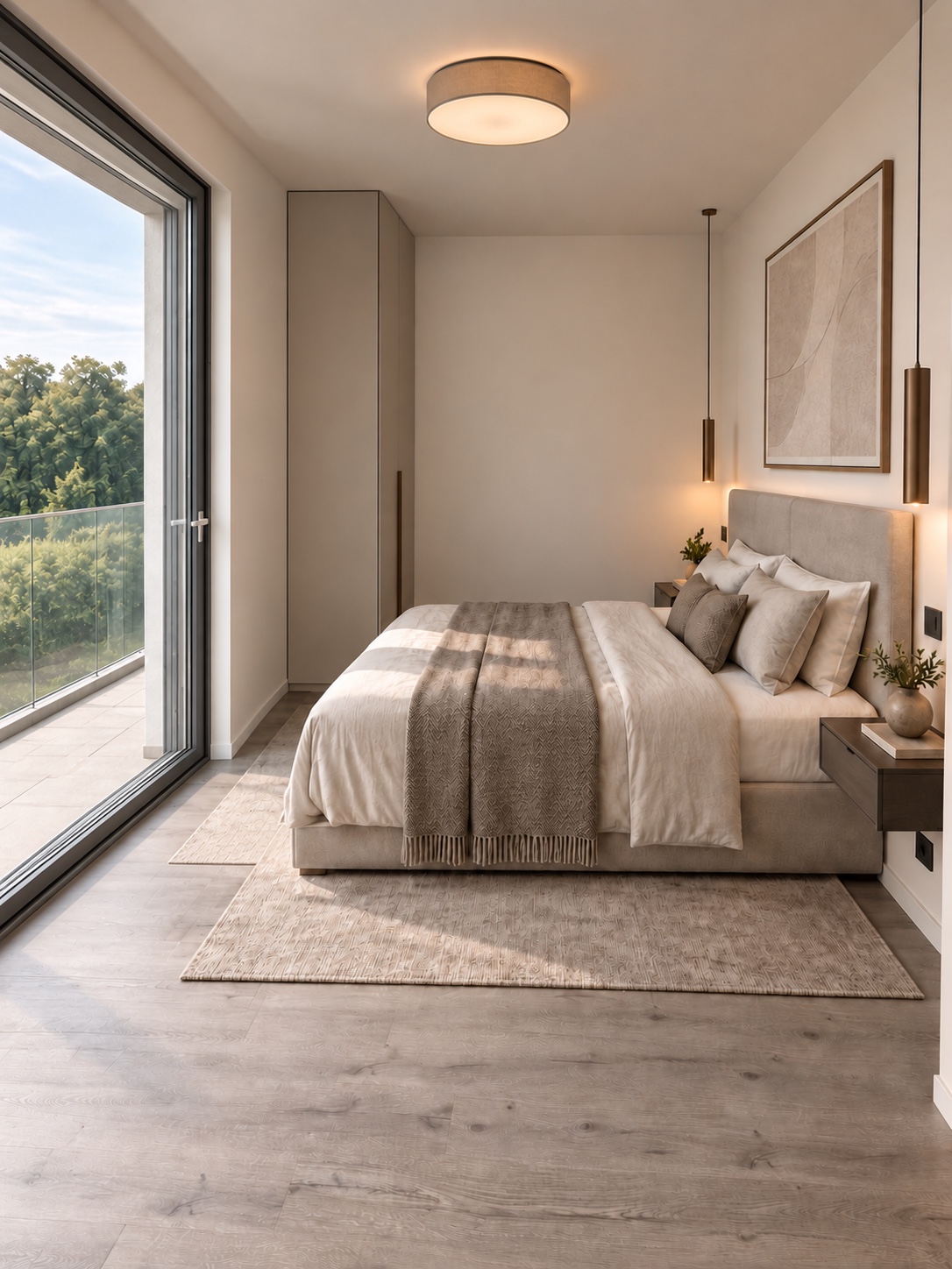 Schlafen & Loggia – Einrichtungsvorschlag